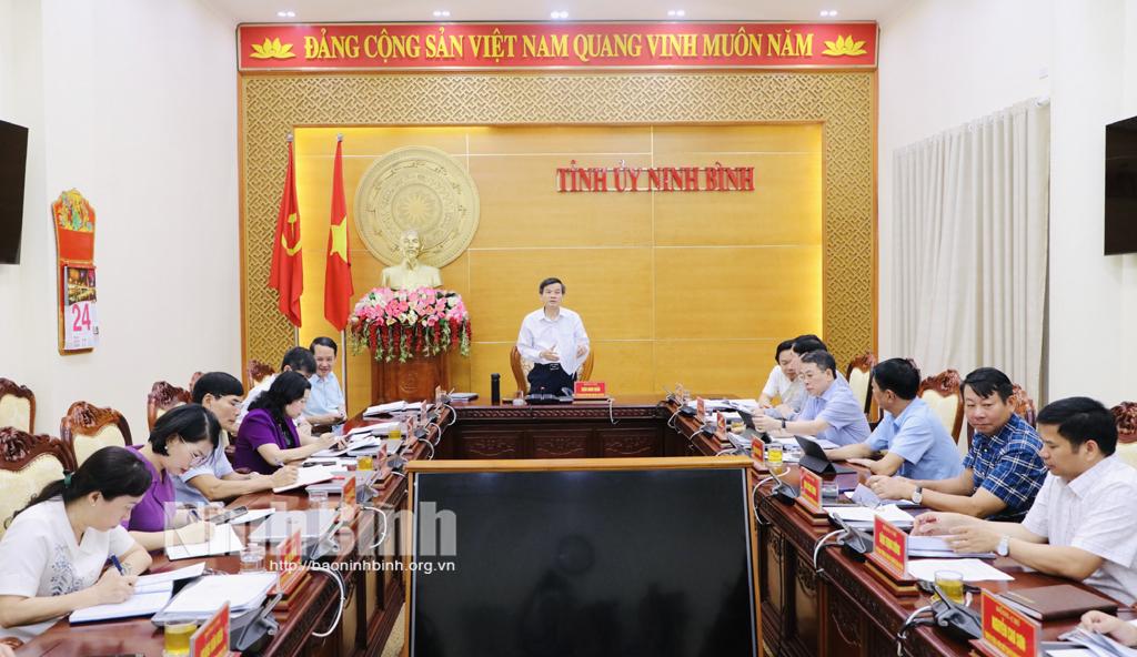 Hội nghị Ban Thường vụ Tỉnh ủy