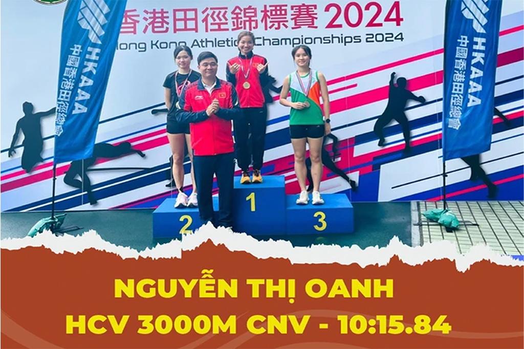 Việt Nam giành ba huy chương Vàng tại Giải Vô địch Điền kinh Hong Kong mở rộng