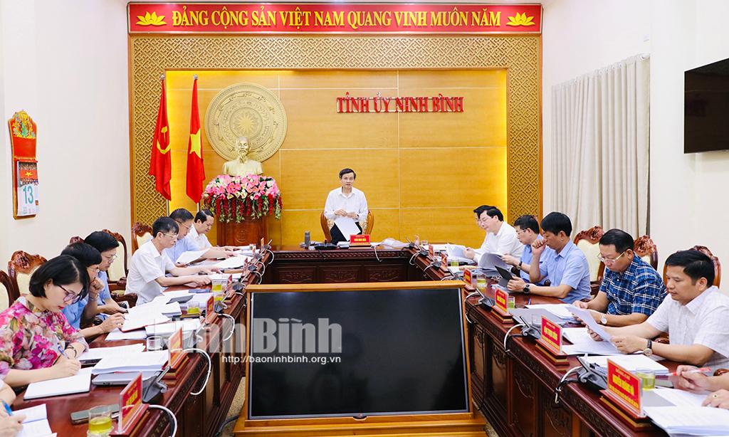 Hội nghị Ban Thường vụ Tỉnh ủy