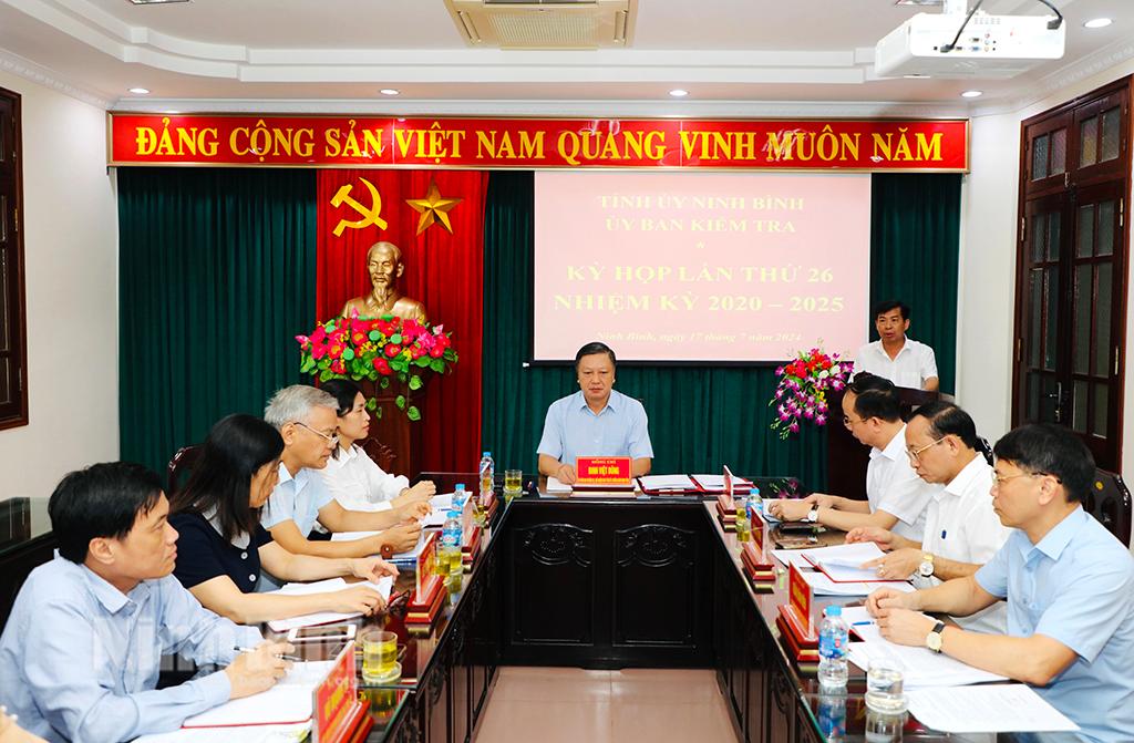 Kỳ họp thứ 26 của Ủy ban Kiểm tra Tỉnh ủy