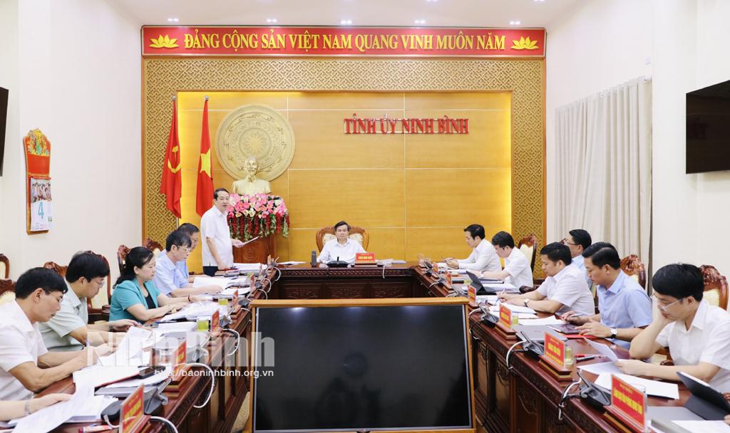 Hội nghị Ban Thường vụ Tỉnh ủy