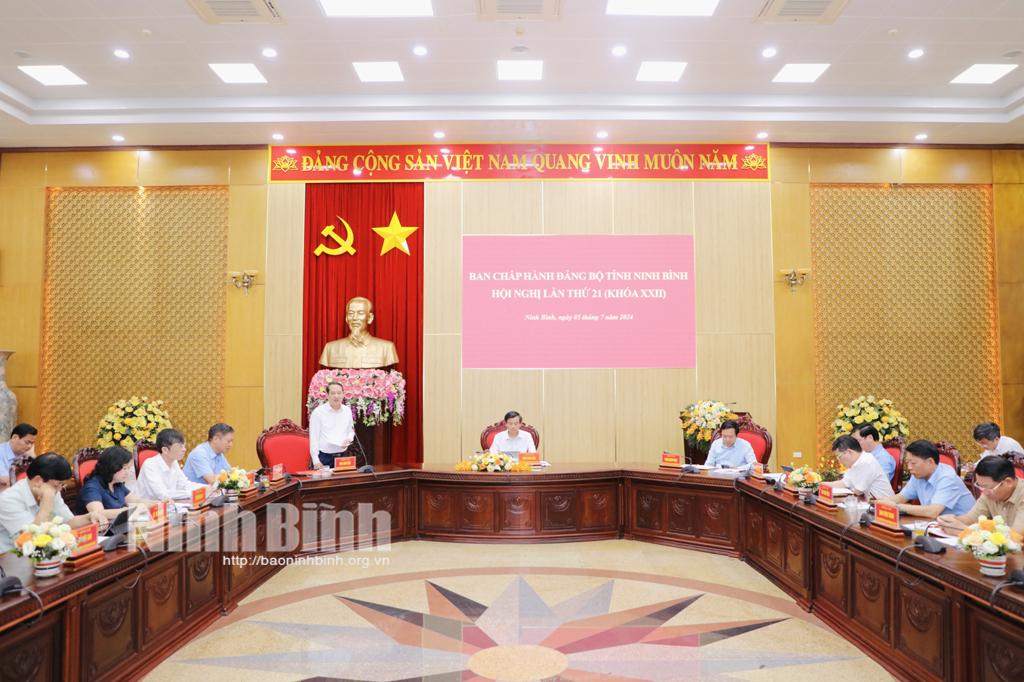 Hội nghị Ban Chấp hành Đảng bộ tỉnh lần thứ 21