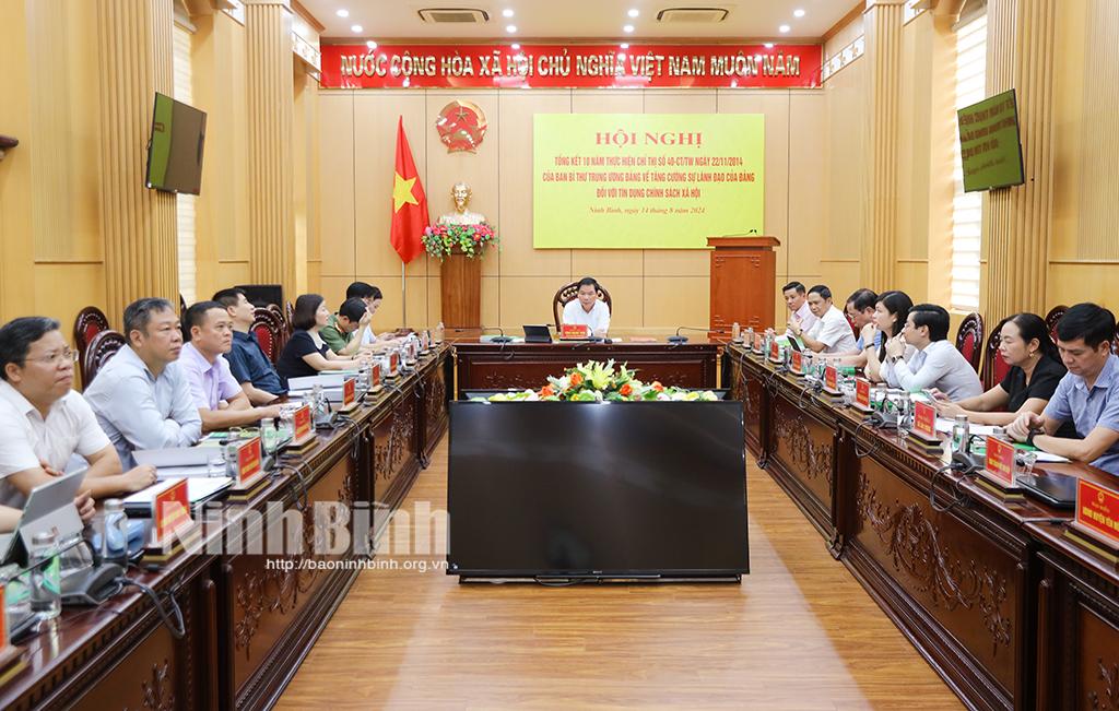 Hội nghị trực tuyến toàn quốc tổng kết 10 năm thực hiện Chỉ thị 40-CT/TW