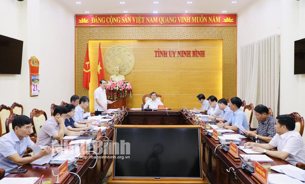 Hội nghị Ban Thường vụ Tỉnh ủy