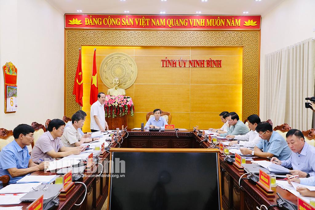 Hội nghị Ban Thường vụ Tỉnh ủy