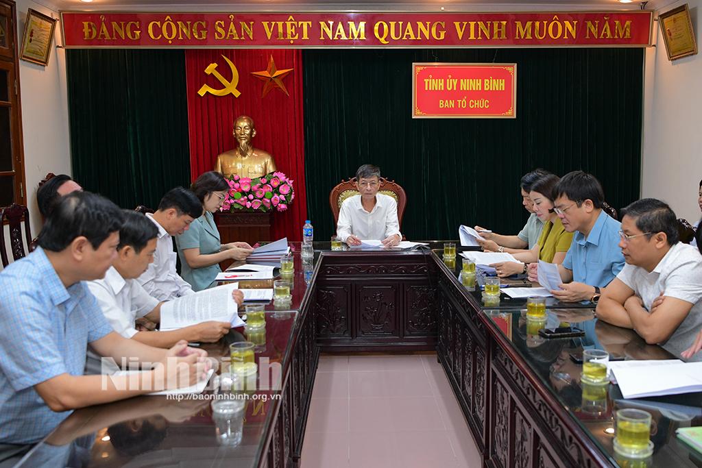 Ban Tổ chức Trung ương lấy ý kiến góp ý dự thảo Quy chế làm việc mẫu của đảng đoàn, ban cán sự đảng cấp tỉnh