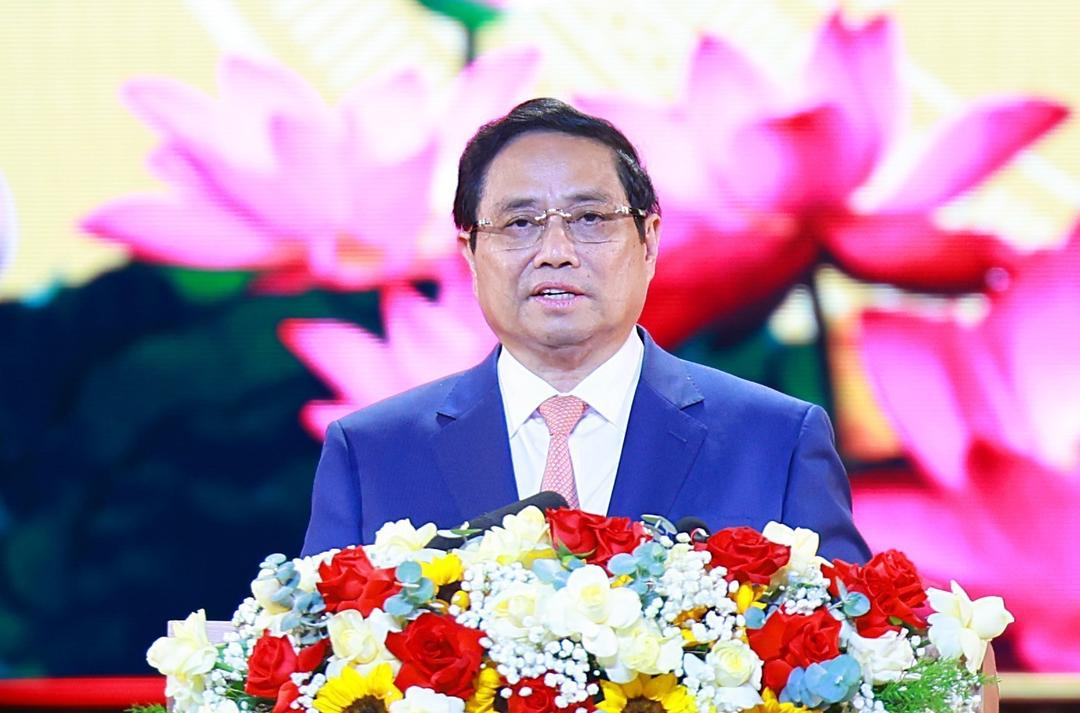 Thủ tướng Chính phủ Phạm Minh Chính phát biểu tại Lễ kỷ niệm.