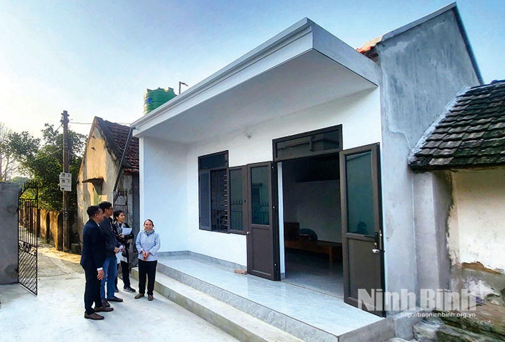 Ngôi nhà của bà Phạm Thị Thanh, xóm Chùa, xã Yên Từ (Yên Mô) được hỗ trợ xây dựng, đưa vào sử dụng năm 2024.