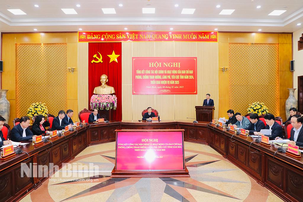 Triển khai nhiệm vụ công tác nội chính và hoạt động của Ban Chỉ đạo phòng, chống tham nhũng, lãng phí, tiêu cực tỉnh năm 2025