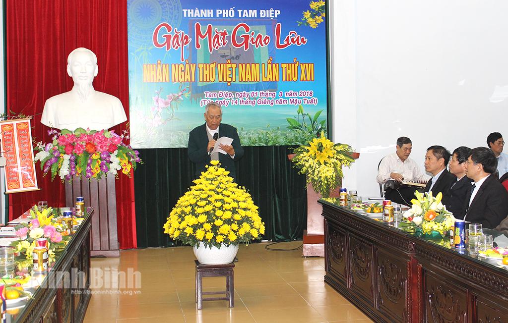 Giao lưu nhân Ngày thơ Việt Nam tại thành phố Tam Điệp.