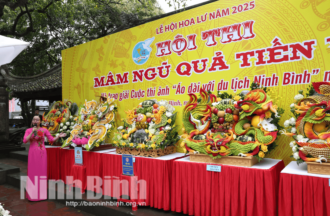 Phần thi thuyết trình của Hội Phụ nữ huyện Yên Mô.