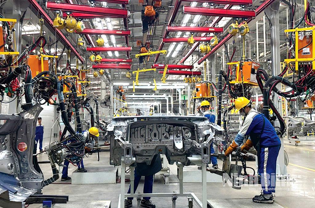 Dây chuyền sản xuất và lắp ráp của Nhà máy ô tô Hyundai Thành Công, Khu công nghiệp Gián Khẩu (Gia Viễn).