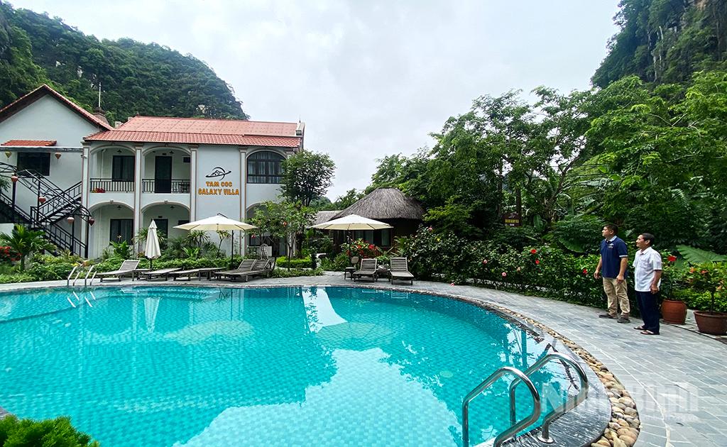 Homestay Tam Cốc Galaxy Villa (Đội 1, thôn Hải Nham) xây dựng hài hòa với thiên nhiên.