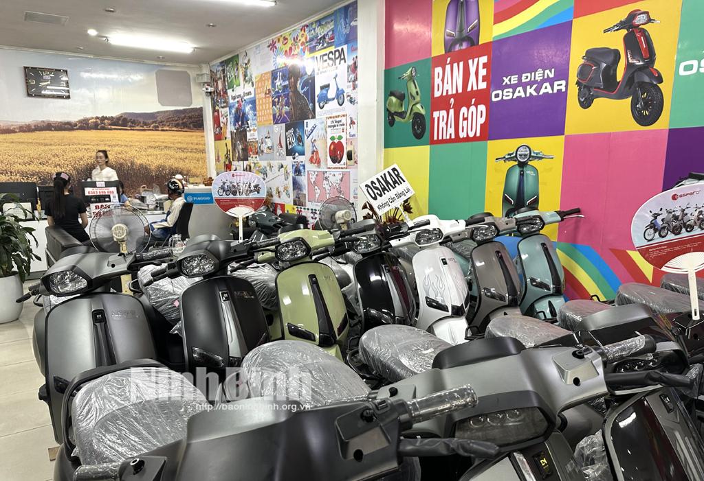 Đa dạng mẫu mã xe tại được bày bán trên thị trường tỉnh Ninh Bình.