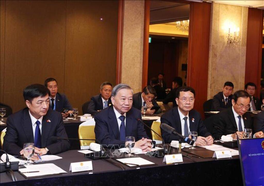 Tổng Bí thư Tô Lâm dự Toạ đàm về hợp tác khoa học công nghệ Việt Nam-Hàn Quốc.