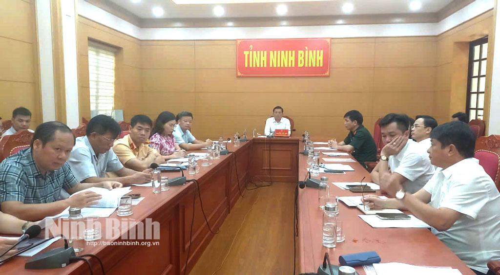 Quang cảnh hội nghị tại điểm cầu Ninh Bình.