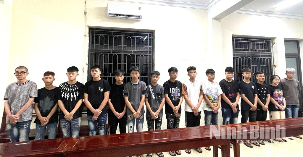 Một số đối tượng tại Cơ quan Cảnh sát điều tra.