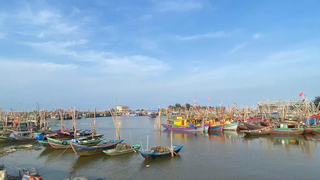 Âu tàu cống Quần Vinh 1, xã Rạng Đông - nơi tránh trú bão của tàu thuyền. Ảnh: PV