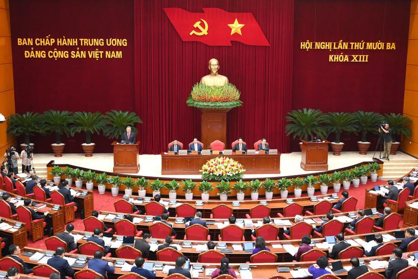 Hội nghị lần thứ 13 Ban Chấp hành Trung ương Đảng khóa XIII khai mạc trọng thể tại Thủ đô Hà Nội. (Ảnh: ĐĂNG KHOA)