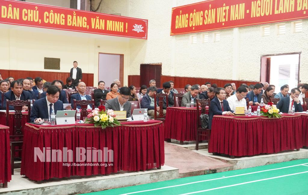 Các đại biểu dự Kỳ họp HĐND xã Ninh Cường, khóa I, nhiệm kỳ 2021-2026. Ảnh: Diệu Linh