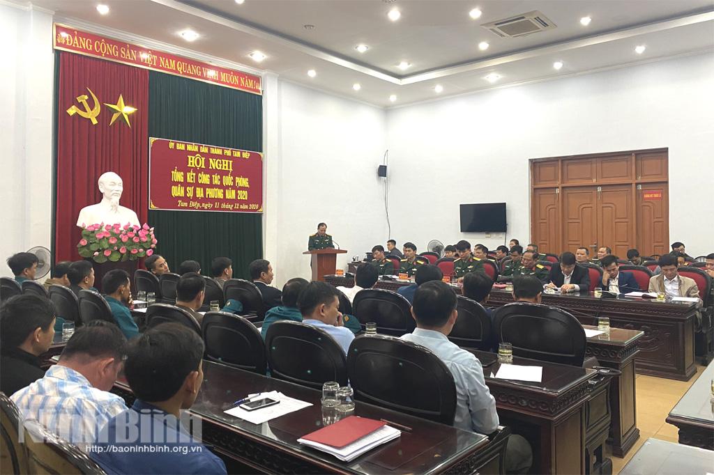 Thành phố Tam Điệp, huyện Yên Khánh tổng kết công tác quốc phòng, quân sự địa phương năm 2020