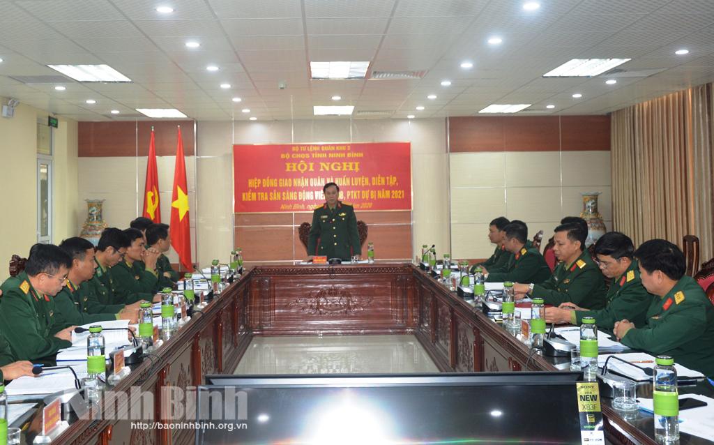 Bộ CHQS tỉnh Ninh Bình hiệp đồng, giao nhận quân năm 2021