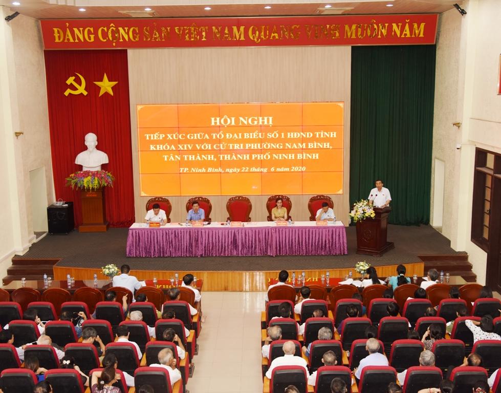 Đại biểu HĐND tỉnh tiếp xúc cử tri thành phố Ninh Bình