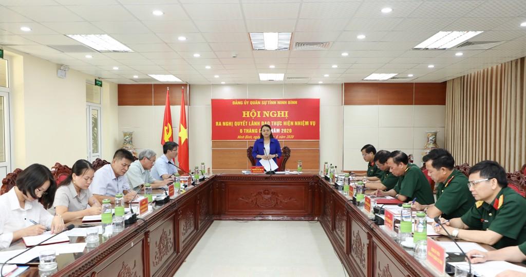 Đảng ủy Quân sự tỉnh ra nghị quyết lãnh đạo thực hiện nhiệm vụ 6 tháng cuối năm 2020