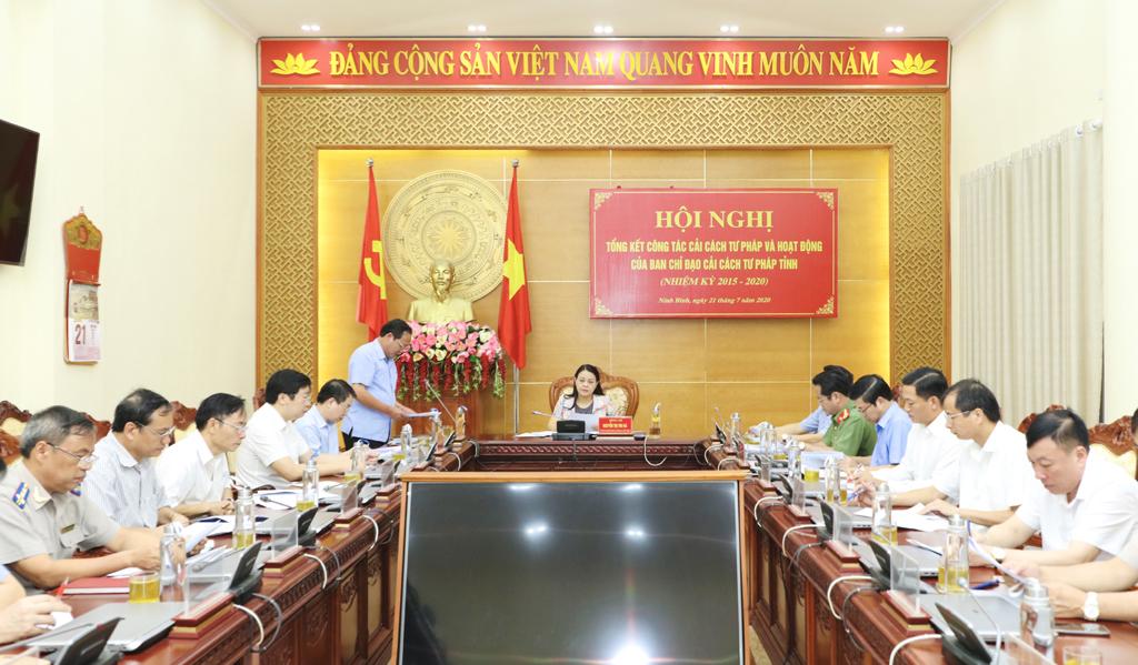 Tổng kết hoạt động của Ban Chỉ đạo cải cách tư pháp tỉnh nhiệm kỳ 2015-2020