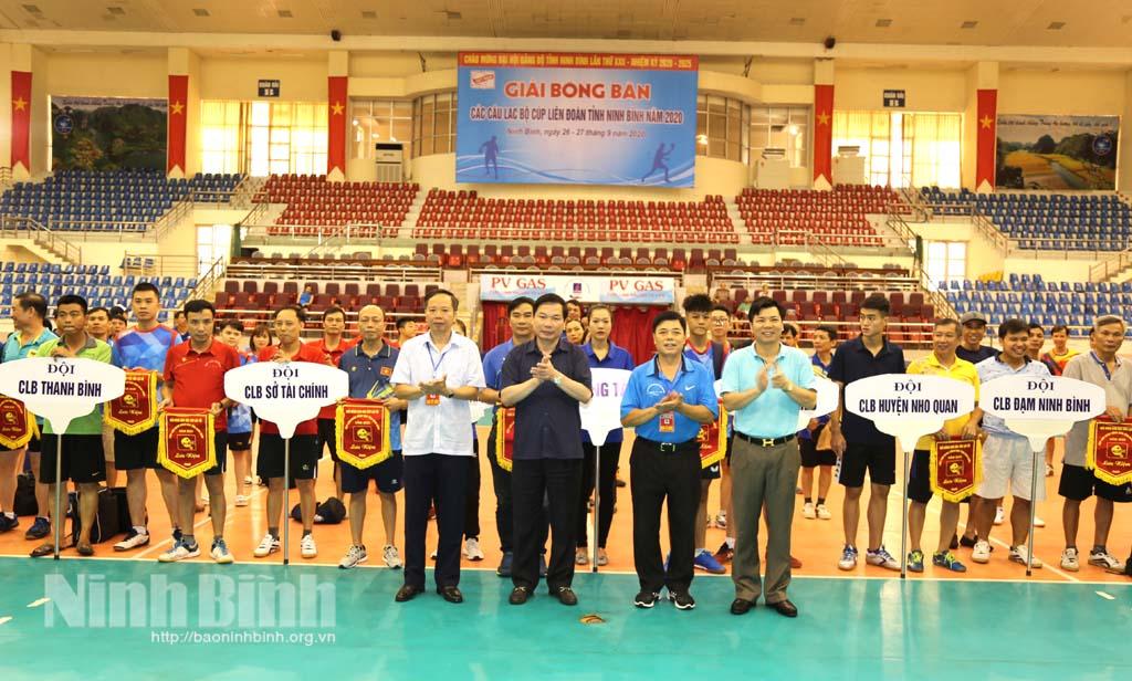 Khai mạc Giải bóng bàn các CLB Cúp liên đoàn tỉnh Ninh Bình năm 2020