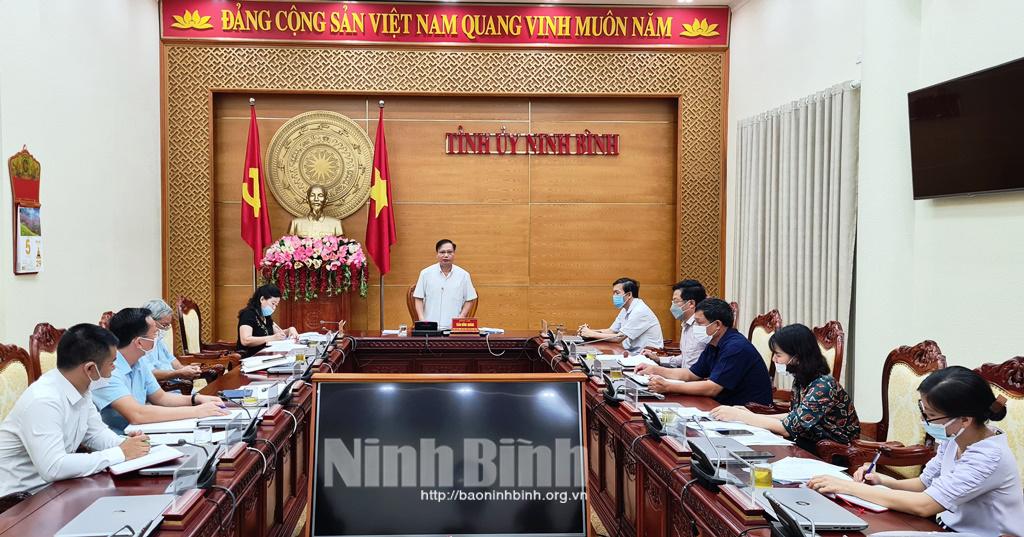 Họp Hội đồng biên soạn tái bản và nghiên cứu, biên soạn, xuất bản Lịch sử Đảng bộ tỉnh