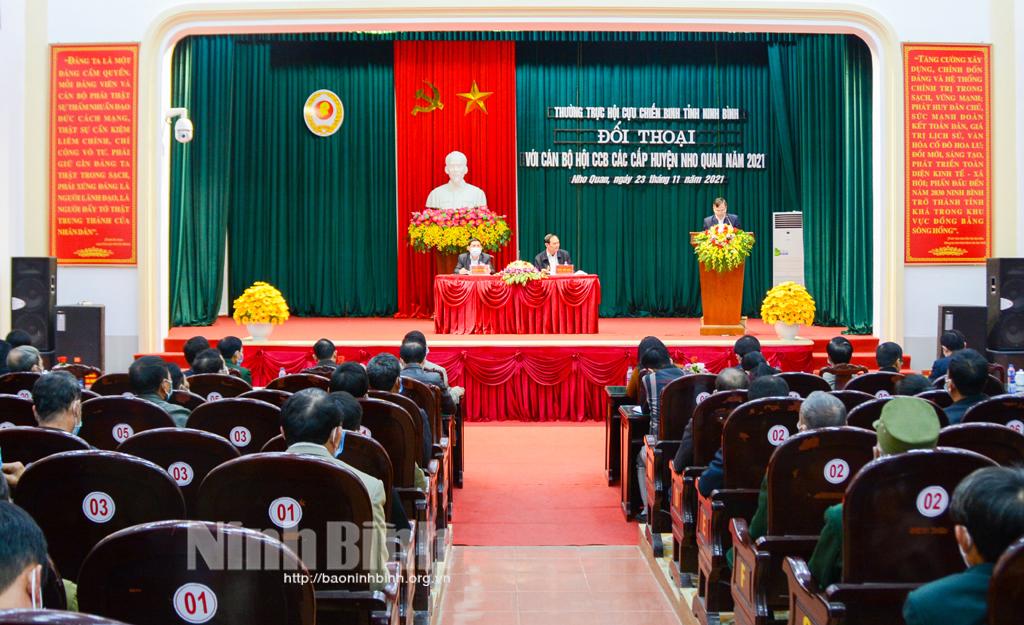 Đối thoại với cán bộ Hội Cựu chiến binh các cấp huyện Nho Quan
