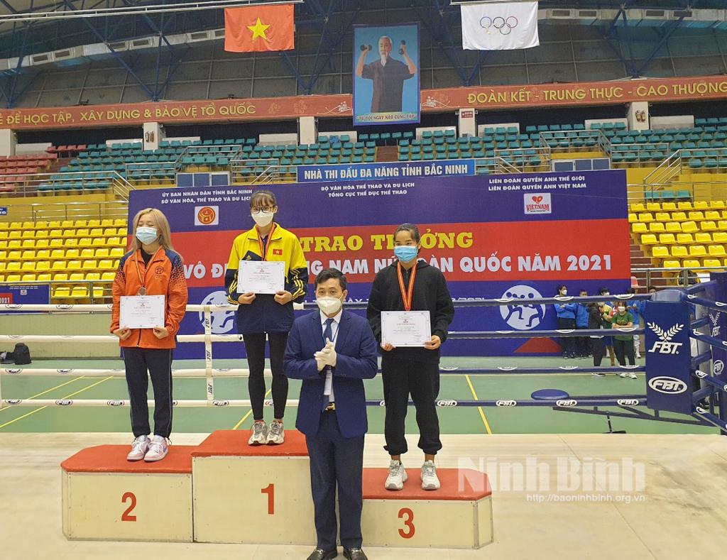 Ninh Bình giành 4 huy chương tại Giải vô địch Boxing nam, nữ toàn quốc năm 2021