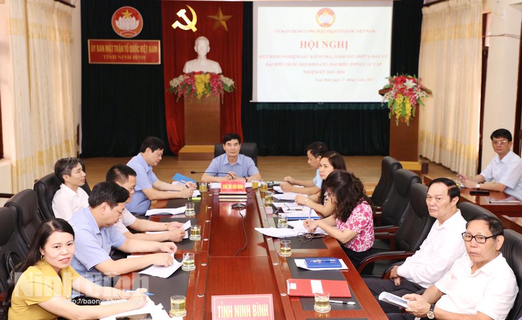 Hội nghị rút kinh nghiệm sau kiểm tra, giám sát (đợt 1) bầu cử đại biểu Quốc hội khóa XV, đại biểu HĐND các cấp, nhiệm kỳ 2021-2026