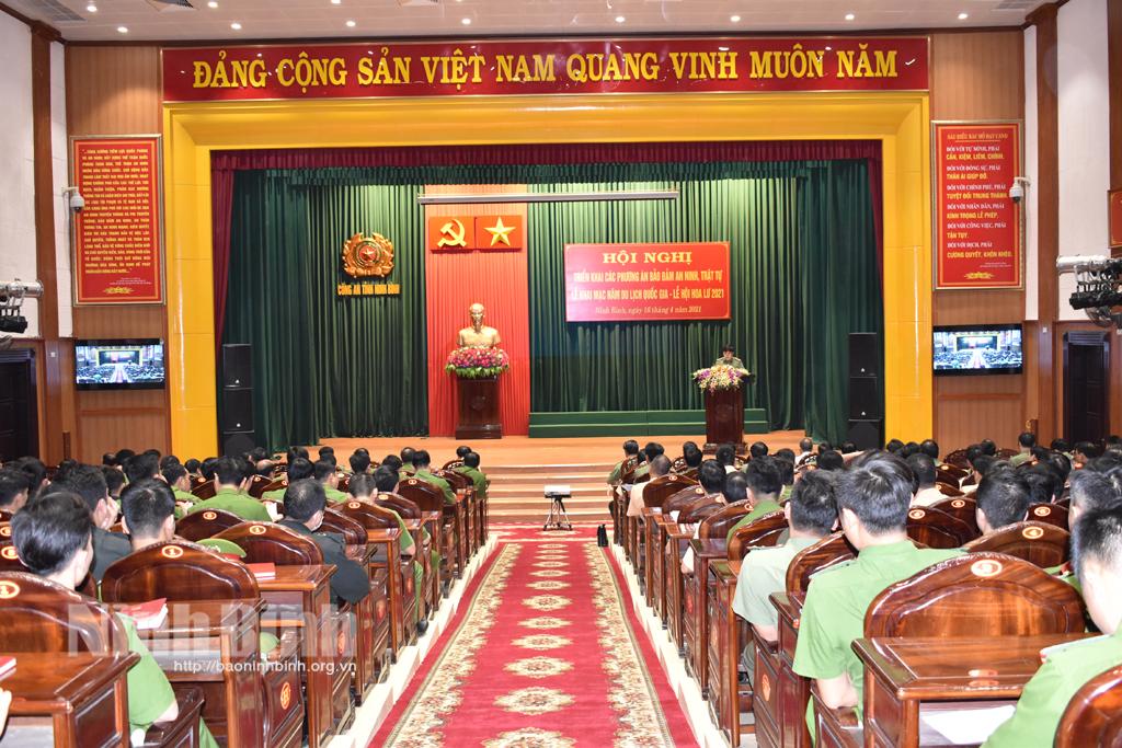 Công an tỉnh triển khai các phương án đảm bảo ANTT Lễ khai mạc Năm Du lịch Quốc gia - Lễ hội Hoa Lư 2021