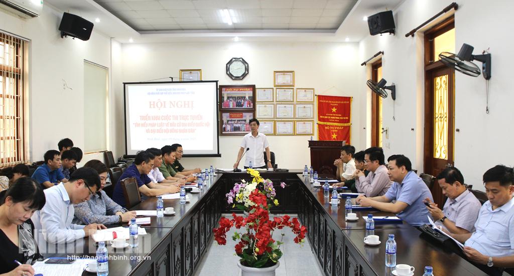 Triển khai cuộc thi trực tuyến "Tìm hiểu pháp luật về bầu cử đại biểu Quốc hội và đại biểu HĐND"