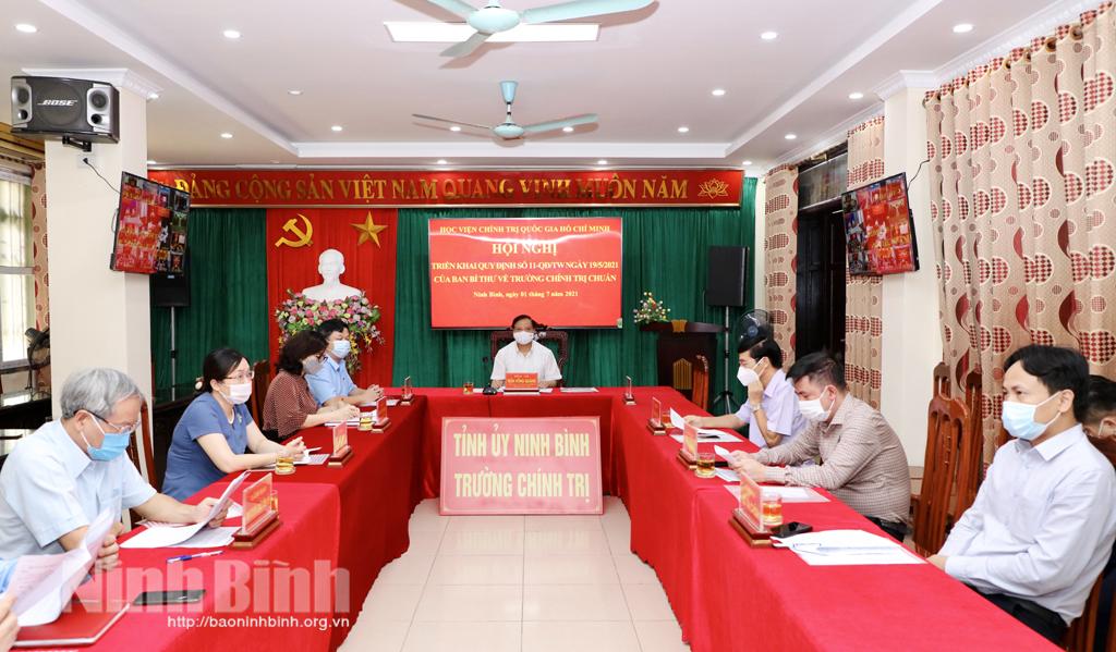 Hội nghị trực tuyến triển khai Quy định số 11 của Ban Bí thư về trường chính trị chuẩn