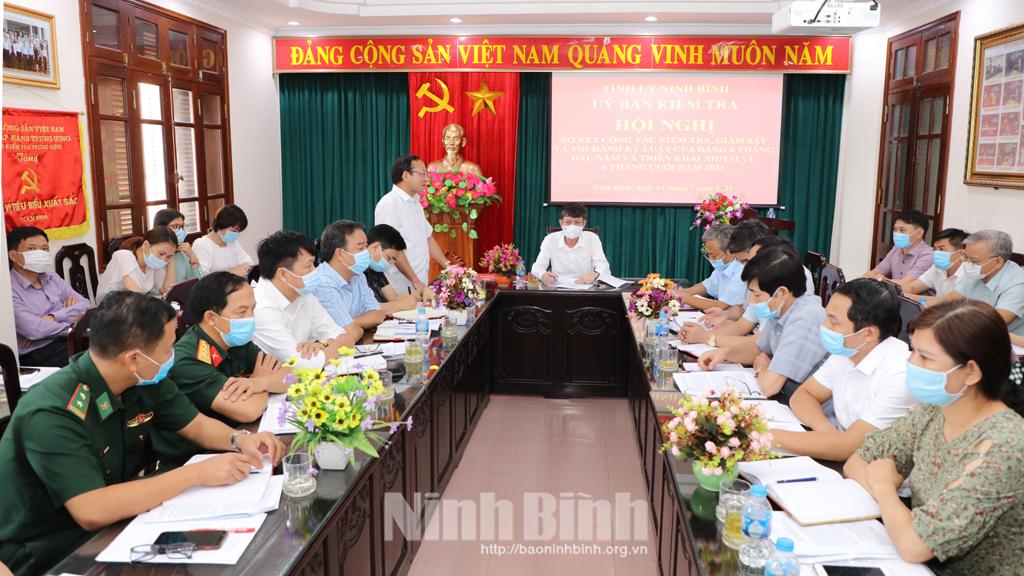 Ủy ban Kiểm tra Tỉnh ủy triển khai nhiệm vụ công tác 6 tháng cuối năm