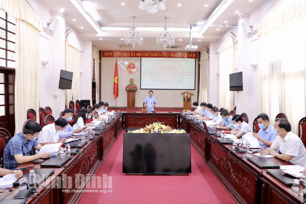 Hội nghị tham gia ý kiến vào dự thảo các báo cáo, tờ trình, nghị quyết trình tại kỳ họp thứ 2, HĐND tỉnh