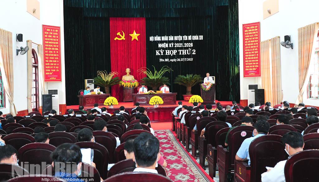 HĐND huyện Yên Mô khóa XIV tổ chức kỳ họp thứ 2