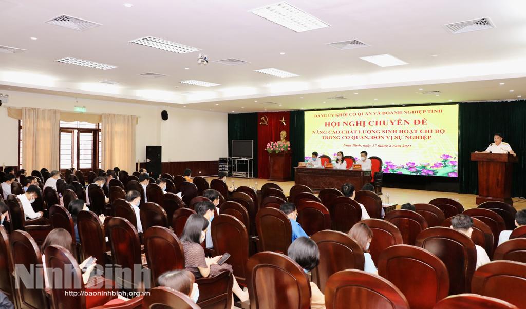 Hội nghị chuyên đề "Nâng cao chất lượng sinh hoạt chi bộ trong cơ quan, đơn vị sự nghiệp"