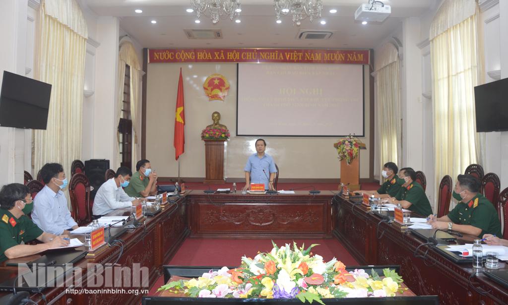 Thông qua ý định diễn tập khu vực phòng thủ thành phố Ninh Bình năm 2021