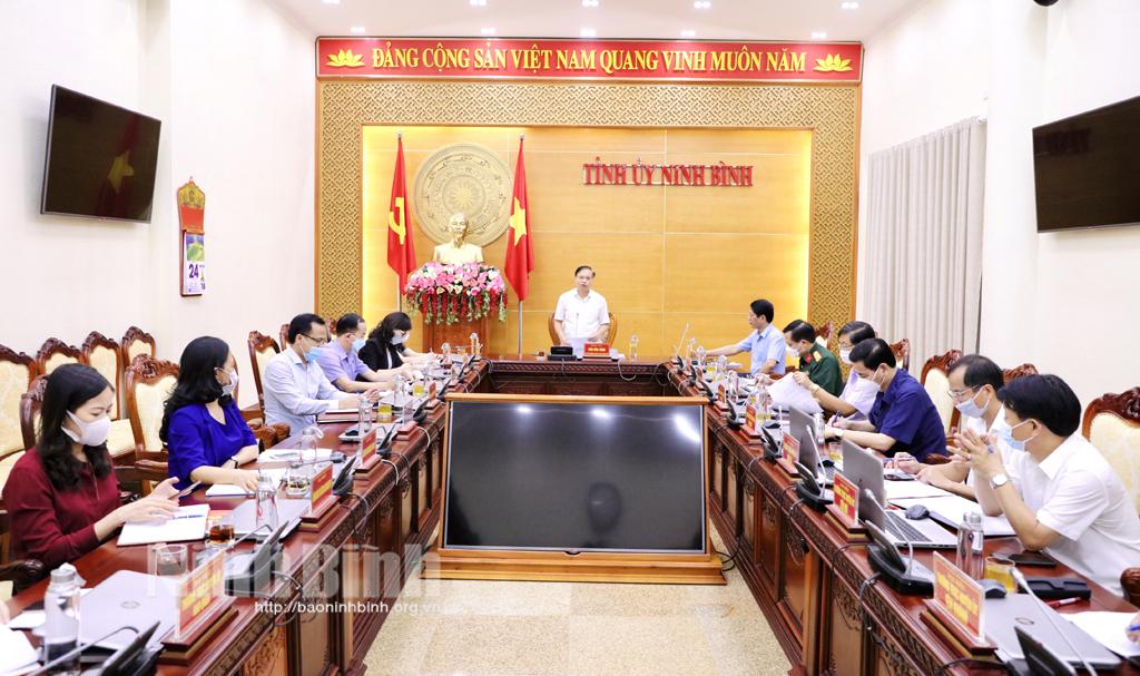 Thường trực Tỉnh ủy giao ban công tác với Thường trực các huyện, thành ủy, đảng ủy trực thuộc