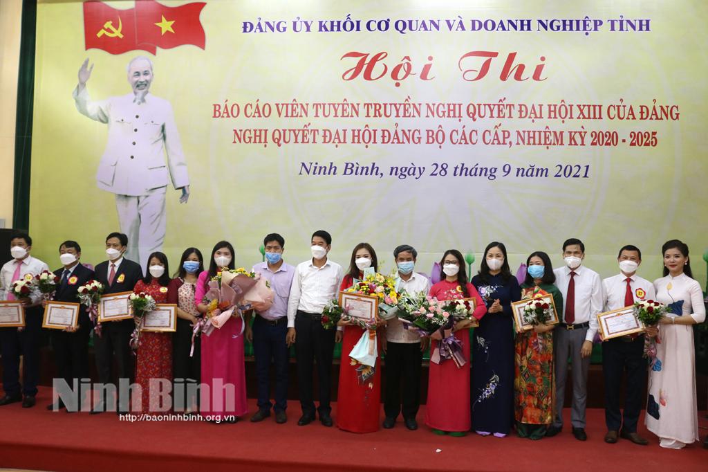 Hội thi báo cáo viên Đảng ủy Khối Cơ quan và Doanh nghiệp tỉnh năm 2021