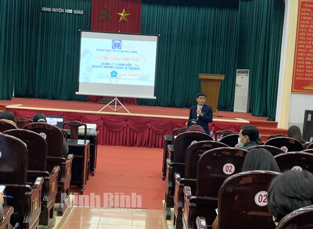 Nho Quan tập huấn về hướng dẫn điều trị, chăm sóc F0 tại nhà