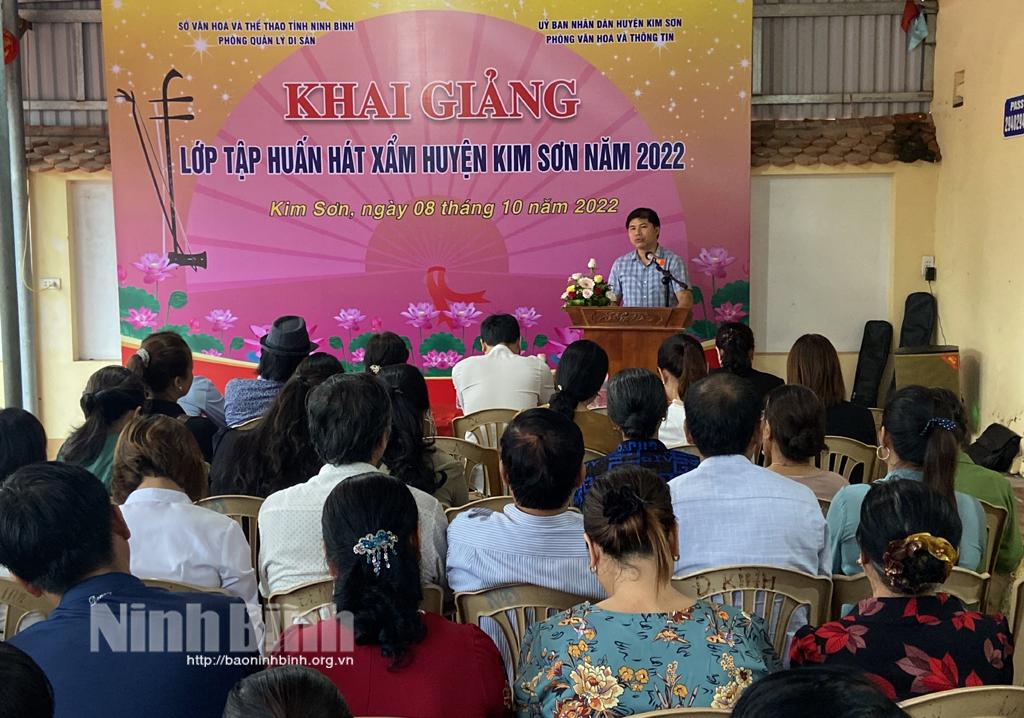 Khai giảng lớp tập huấn hát Xẩm huyện Kim Sơn năm 2022