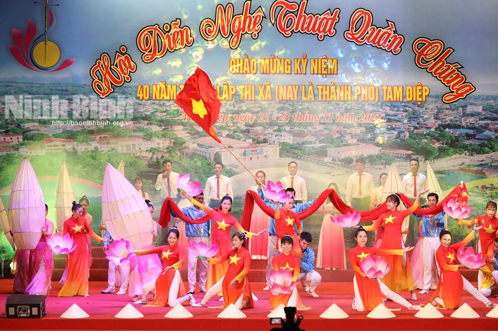Khai mạc Hội diễn nghệ thuật quần chúng thành phố Tam Điệp
