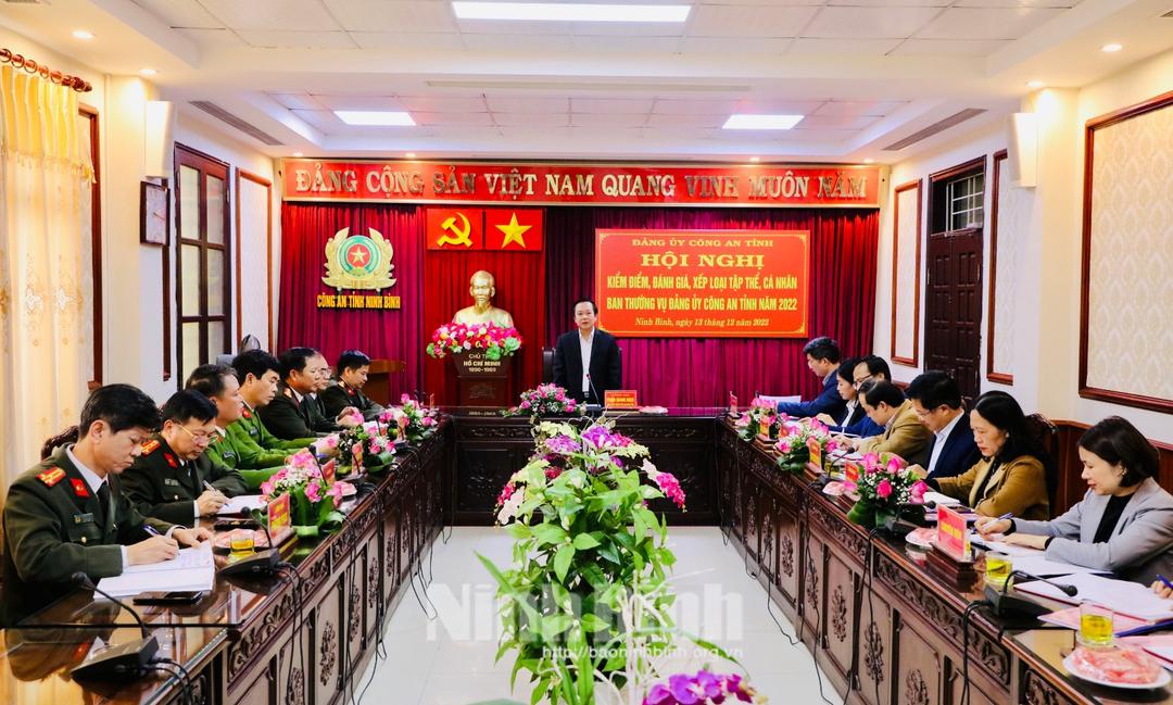 Hội nghị kiểm điểm Ban Thường vụ Đảng ủy Công an tỉnh