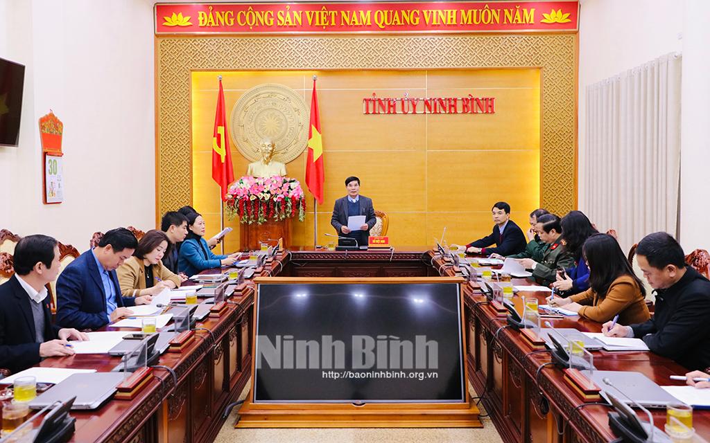 Hội nghị giao ban công tác dân vận quý IV