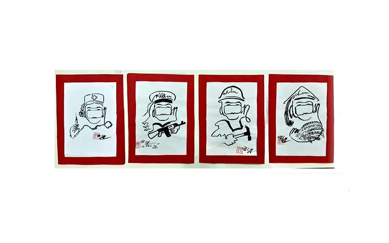 Thư pháp hình con hổ đón xuân Nhâm Dần qua nét bút tài hoa